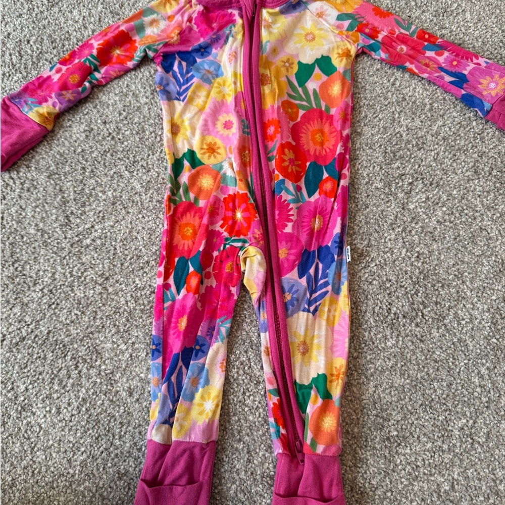 Little Sleepies Bright Floral Zippy 0-3mo